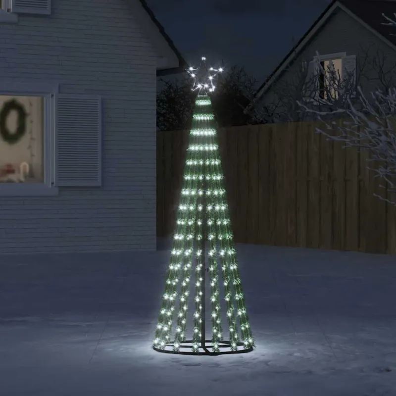 Albero di Natale LED 180 cm con 275 Luci Bianco Freddo e 8 Effetti Luminosi Spedizione Espresso
