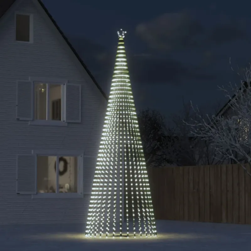Offerta Del Giorno Albero di Natale LED 500 cm con 1544 Luci Bianco Freddo e 8 Effetti Luminosi