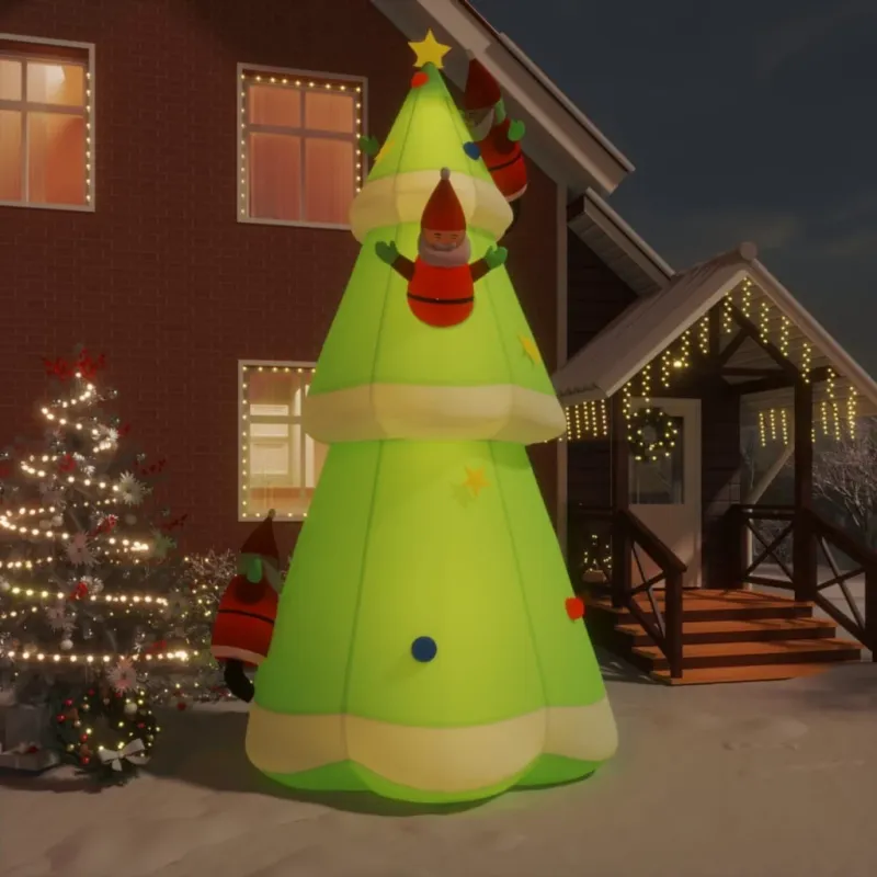 Albero di Natale Gonfiabile Multicolore con LED 500 cm per Interni e Esterni Miglior Prezzo