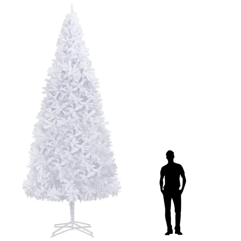 Albero di Natale Artificiale 500 cm Bianco con 5830 Rami e Base in Acciaio Più Venduto