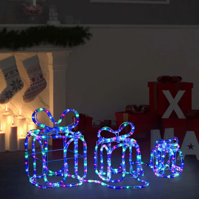 Scatole Regalo 180 LED Multicolore per Interni e Esterni Decorazione Natale Nuova Collezione