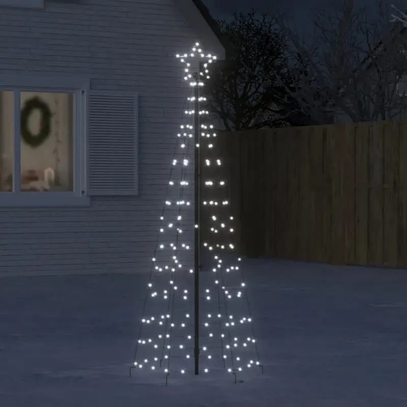 Subito Disponibile Albero di Natale LED 180 cm con 220 Luci Bianco Freddo e 8 Effetti Luminosi