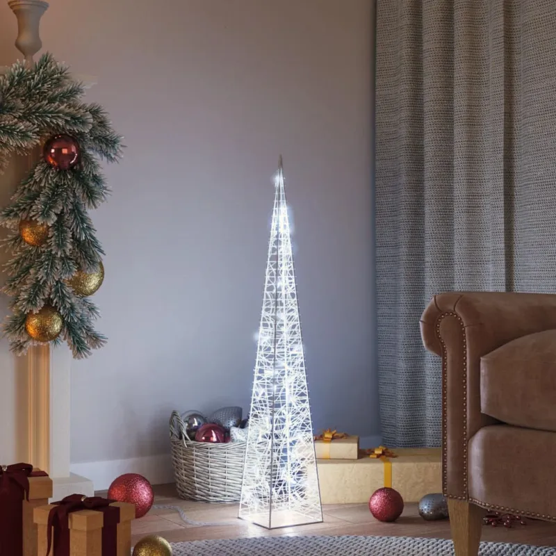 Cono di Luce LED Acrilico 90 cm Bianco Freddo 45 LED per Interni e Esterni Scelto Dai Clienti