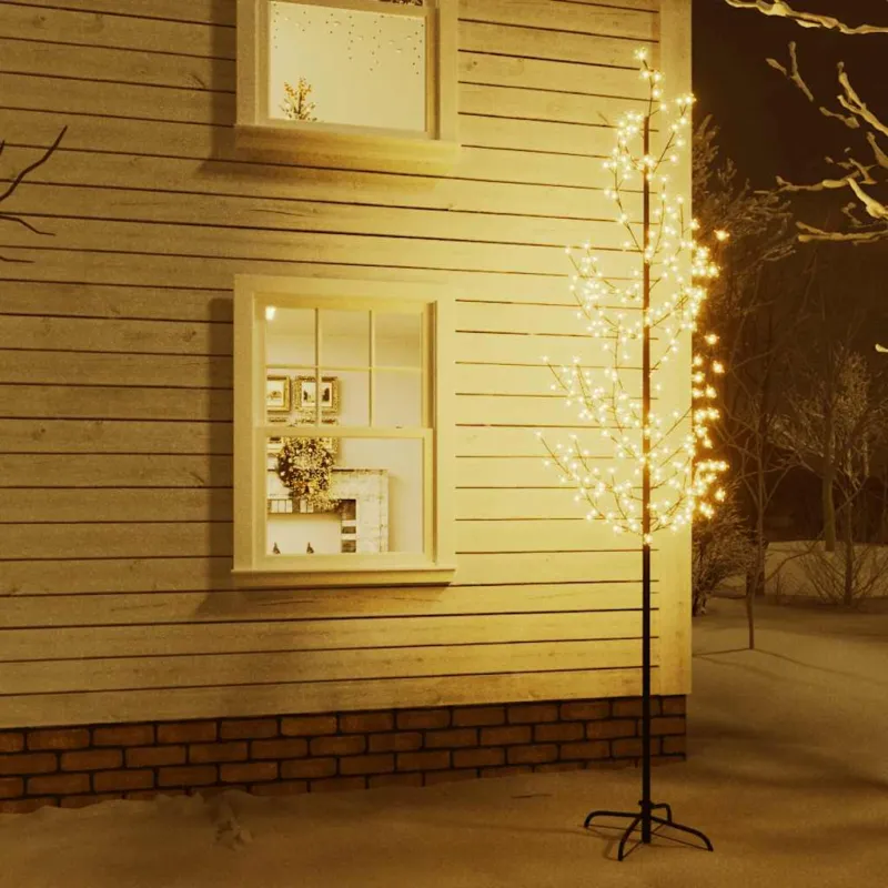 Albero di Ciliegio con 368 LED Bianco Caldo 300 cm Più Venduto