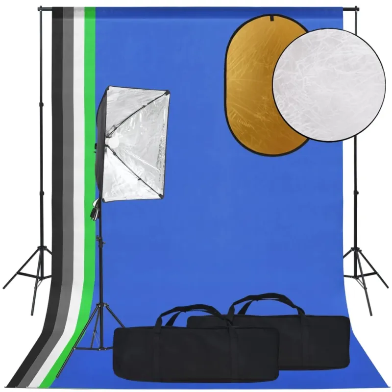 Kit per Studio Fotografico con Softbox Fondale e Riflettore 5 in 1 Portatile Compra Adesso