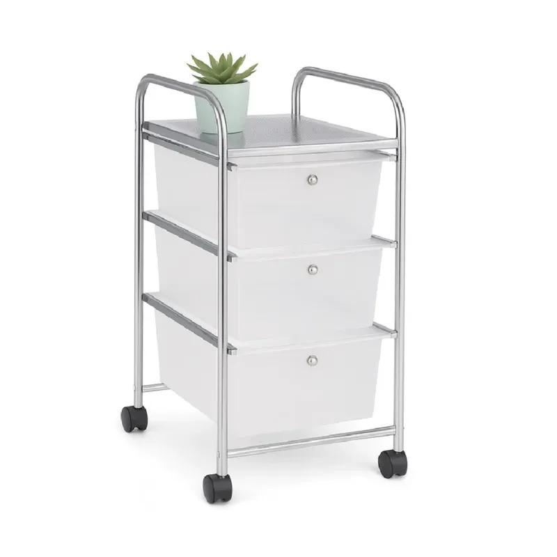 Carrello Cassettiera Multiuso 3 Cassetti Bianco 4Ruote Casa Ufficio Estetica Tattoo Prezzo Conveniente