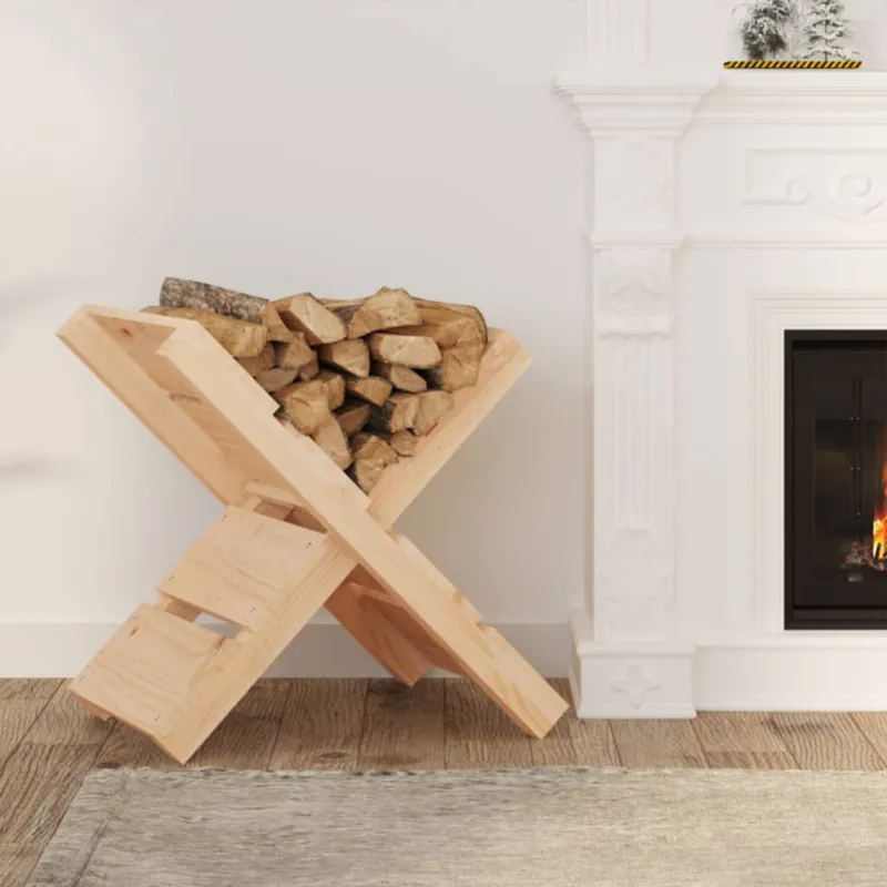 Portaceppi 47x39,5x48 cm in Legno Massello di Pino Ultime Pezzi