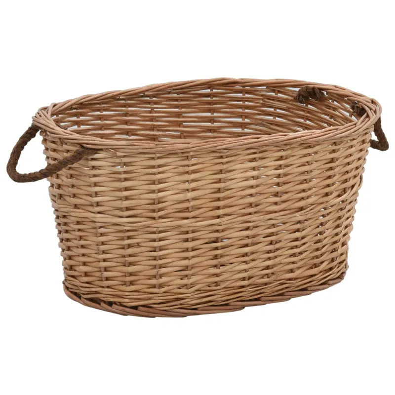 Solo Oggi Cesta per Legna con Maniglie 58x42x29cm Salice Naturale