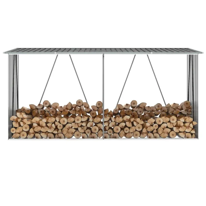 Capannone da Giardino in Acciaio Zincato 330x84x152cm Grigio Compra Adesso