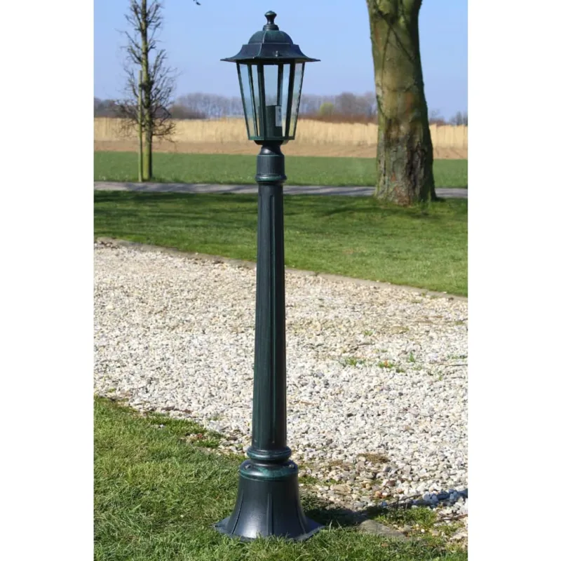 Lampione da Giardino Verde Scuro Preston 105 cm con Potenza 60 watt Occasione Imperdibile