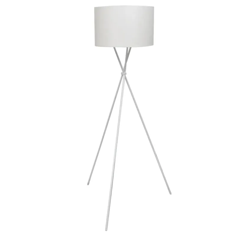 Piantana con Paralume Lampada Alta Colore Bianco Design Moderno 1 Luce E27 Offerta Speciale