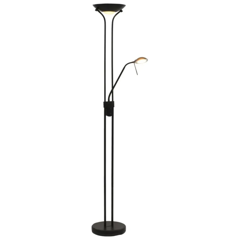 Super Prezzo Lampada Piantana da Terra a LED Dimmerabile 23 W In Acciaio Finitura Nera