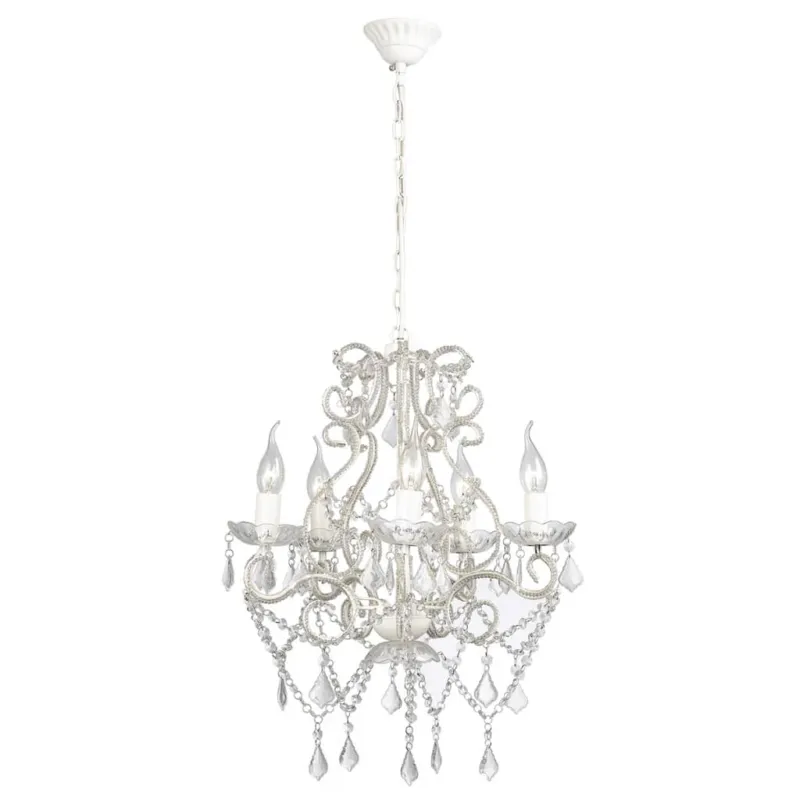 Lampadario a Soffitto Candelabro 5 Fiamme con 2800 Cristalli di Vetro E14 Compra Oggi Stesso