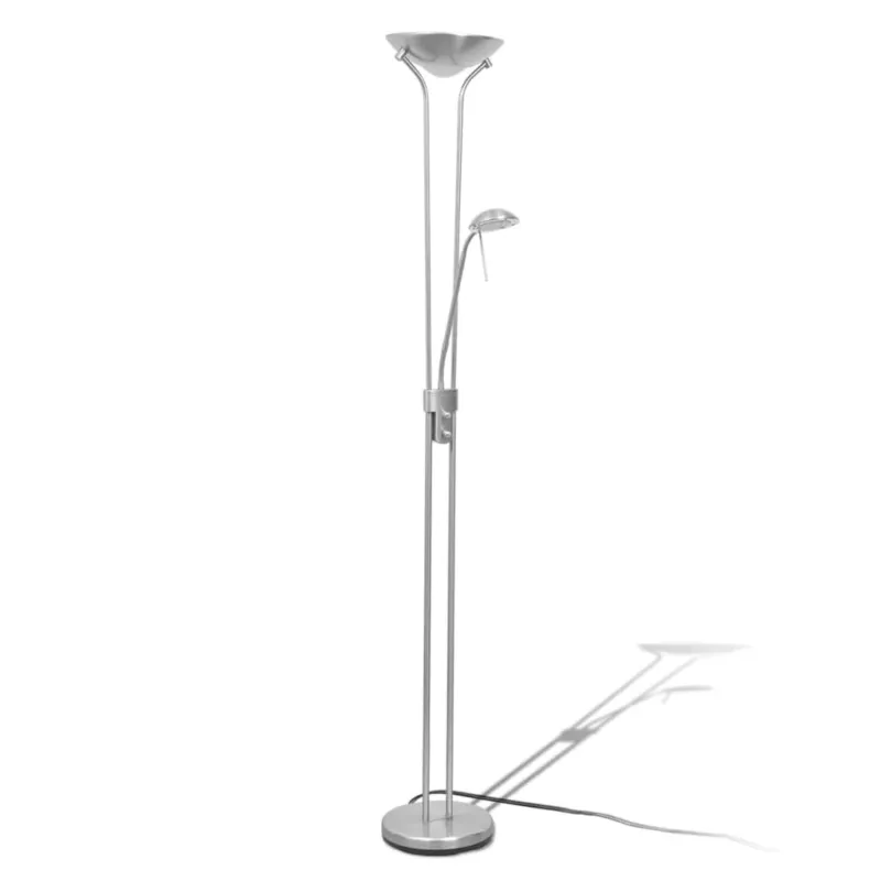 Soddisfatti O Rimborsati Lampada a Piantana da Terra a LED Dimmerabile 23 W Design Elegante in Acciaio