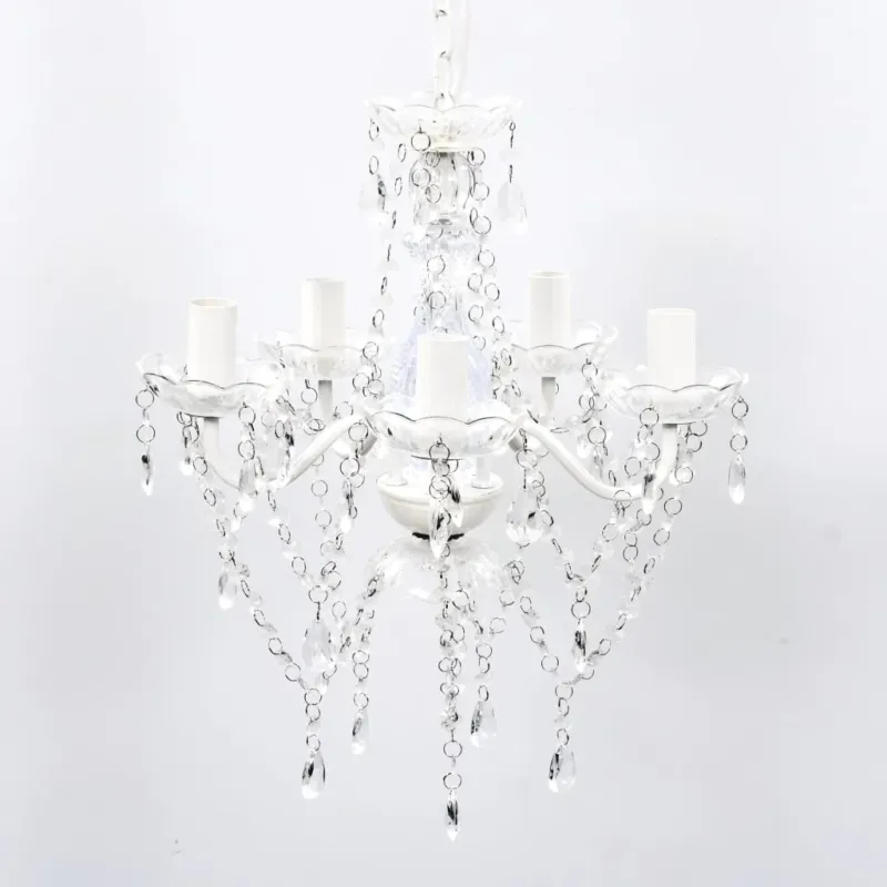 Lampadario da Soffitto con 5 Fiamme Lampadine E14 Colore Trasparente Super Prezzo