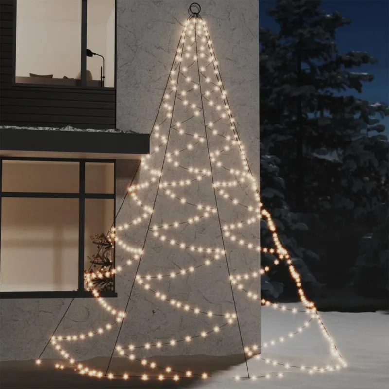Scelto Dai Clienti Albero da Parete con Gancio Metallico 720 LED Bianco Caldo 5 m