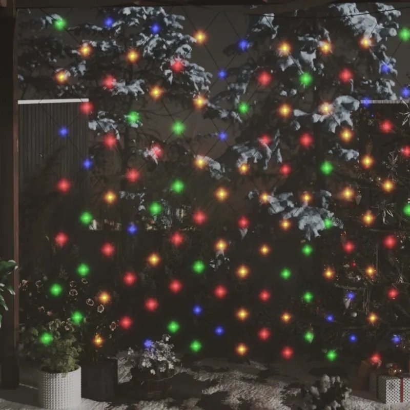 Luci di Natale a Rete Colorate 3x3m 306 LED Interni Esterni Nuovo Arrivo