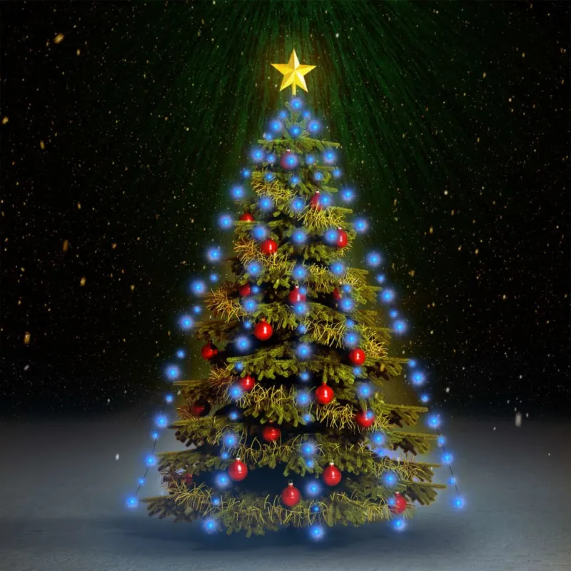 Super Prezzo Luci Natalizie Tenda a Rete di Luce per Albero di Natale 150 LED Blu 150 cm