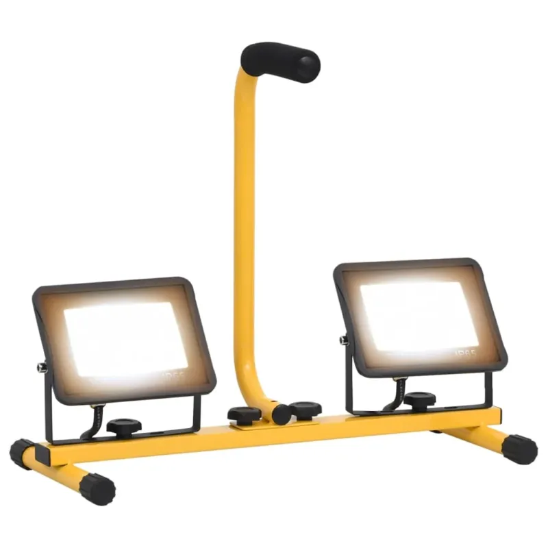 Prezzo Basso Faro Faretto a LED da Lavoro con Maniglia 2x30 W Luce Bianco Caldo
