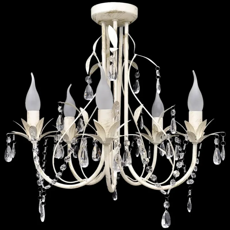 Lampada da Soffitto Lampadario Design in Cristallo con 5 Portalampade Offerta