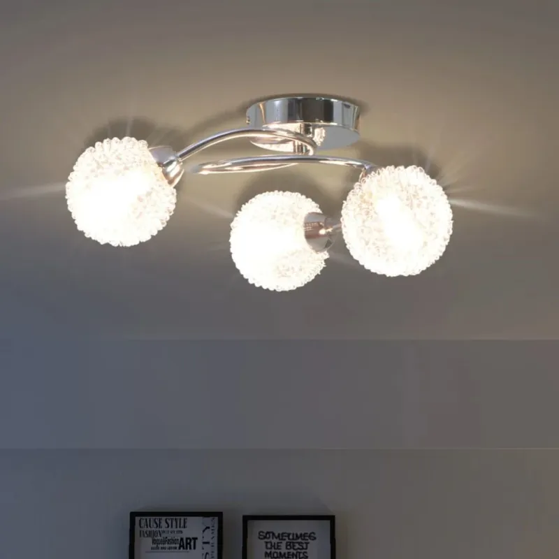 Spedito Oggi Lampadario da Soffitto da Interno con 3 Lampadine Attacco G9 da 120 W