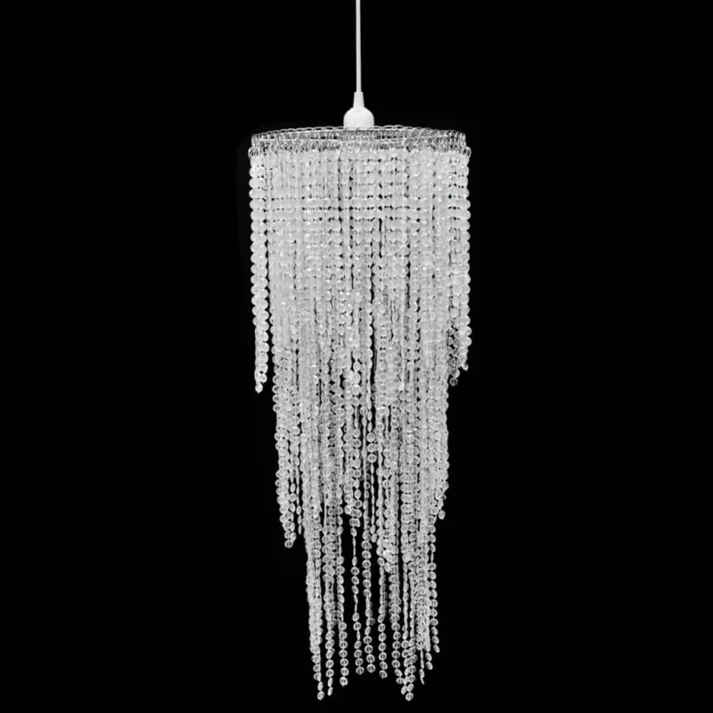 Lampadario Sospeso da Interno in Cristallo 26 x 70 cm Design Classico Soddisfatti O Rimborsati