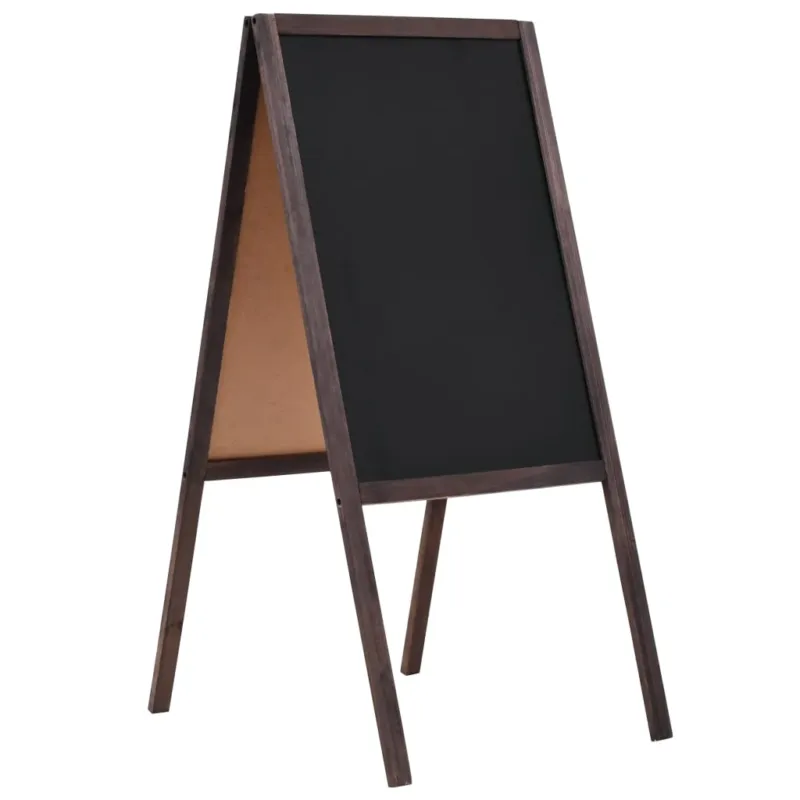 Lavagna Bifacciale Due Lati con Cavalletto in Legno da Lavoro Meeting 40x60 cm Compra Oggi Stesso