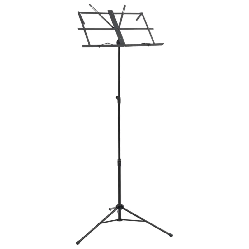 Must-Have Leggio Musicale per Spartiti Supporto da terra in Acciaio Regolabile Nero