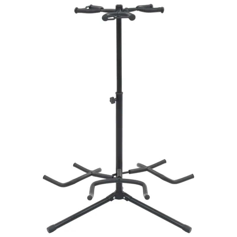Occasione Imperdibile Supporto Porta 3 Chitarre Rastrelliera in Acciaio Nero Altezza fino a 102 cm