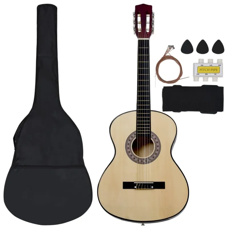 Compra Oggi Stesso Chitarra Classica con 8 Pezzi Accessori Bambini e Principianti 3/4 36 in Legno