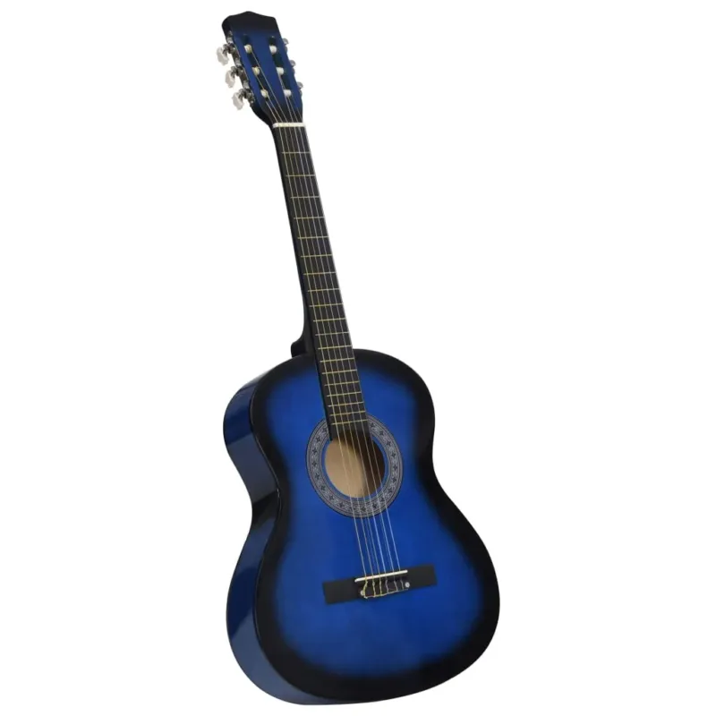Chitarra Classica Acustica per Principianti e Bambini Blu 3/4 36 in Legno Ultime Pezzi
