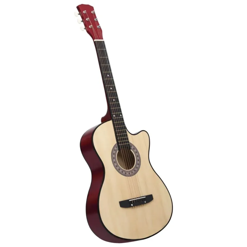 Chitarra Acustica Western Cutaway con 6 Corde Misura 38" in Legno di Tiglio Esclusivo