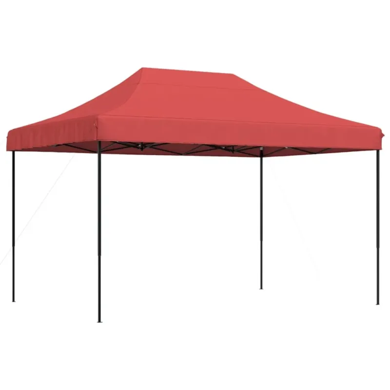 Offerta Del Giorno Tenda da Festa Pieghevole Pop-Up Tessuto Bordò Acciaio Verniciato 410x279x315cm