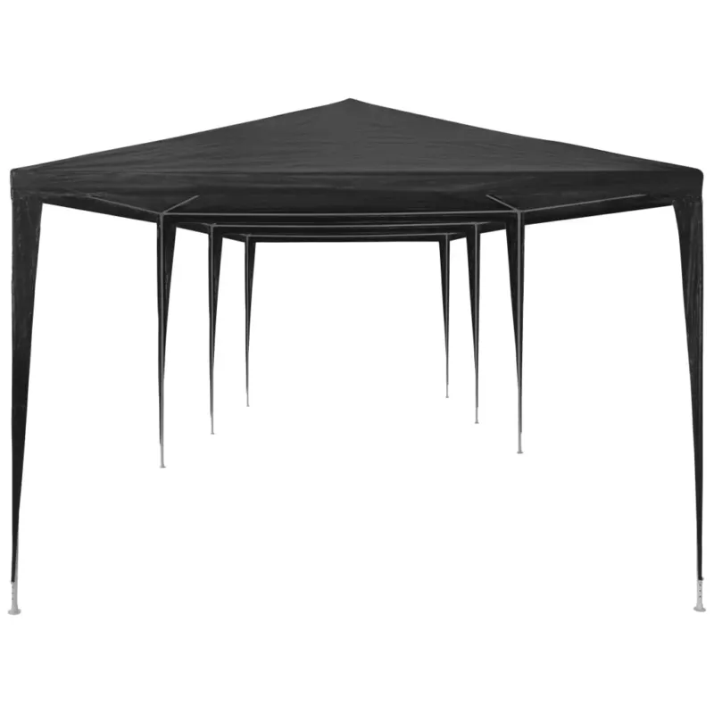 Tenda per Feste 3x9 m in PE Antracite Telaio in Acciaio Resistente All‘acqua Sconto