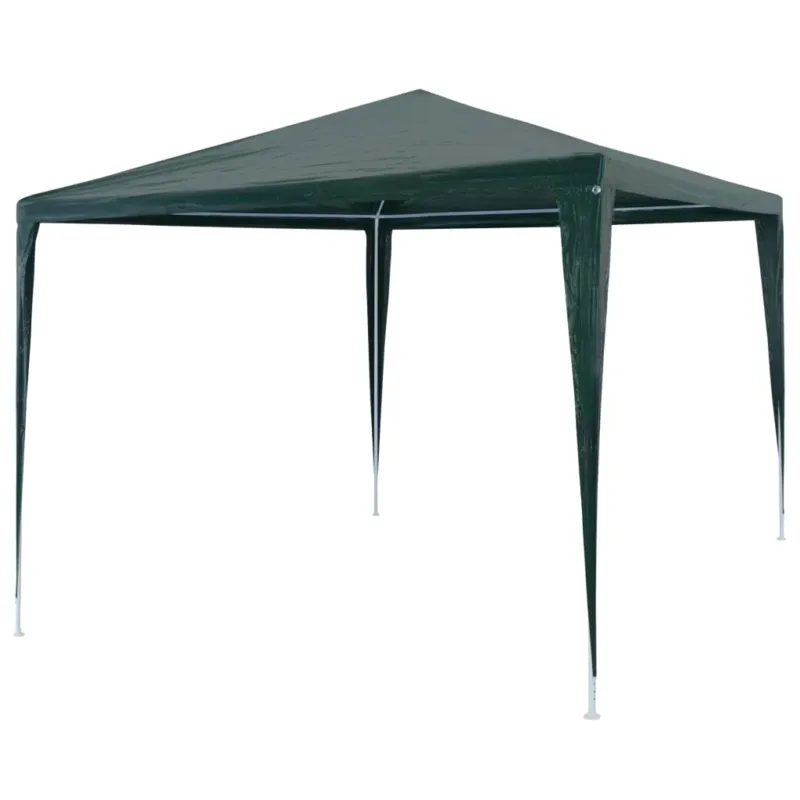 Tenda per Feste All‘aperto Verde in Acciaio 3x3 m Resistente All‘acqua Occasione Imperdibile