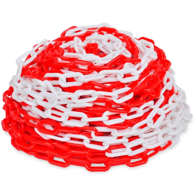 Catena di Sicurezza Traffico 30 m in Plastica Rosso e Bianco 30 m Facile da Attacare Promozione Esclusiva
