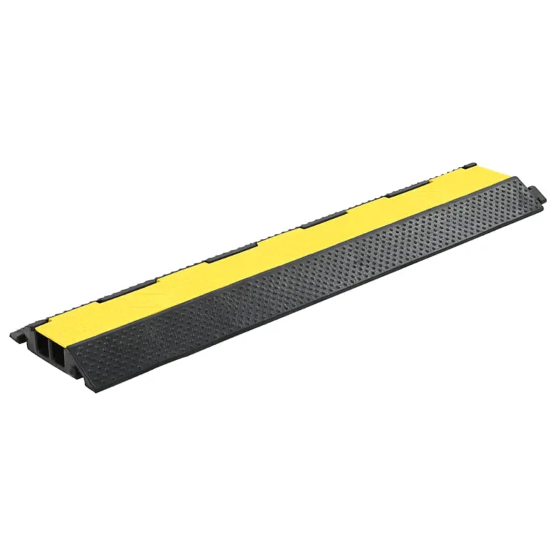 Dosso Passacavi 2 Canali in Gomma Giallo e Nero Design Modulare 101,5 cm Vendita Finale