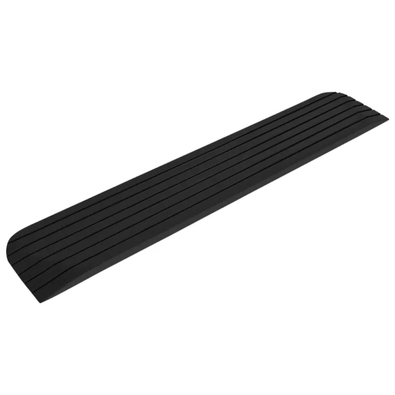Miglior Prezzo Rampa per Soglia in Gomma Nero Superfice Antiscivolo 110x21x2,5 cm