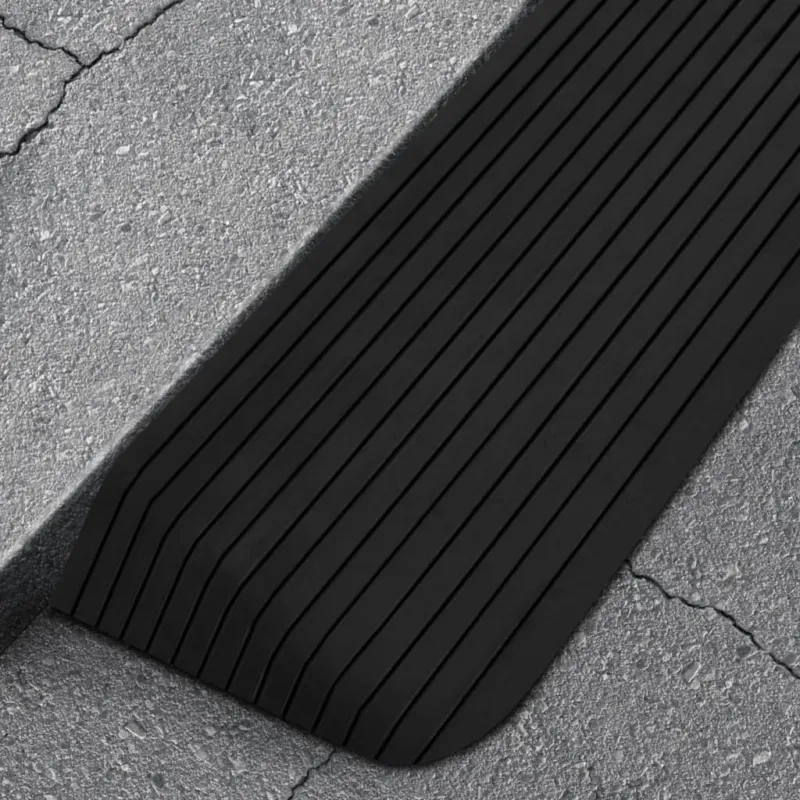Rampa per Soglia Nero in Gomma Antiscivolo Facile da Sostituire 110x41x5 cm Prezzo Ridotto