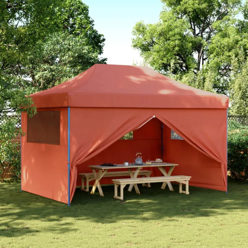Ultime Pezzi Tendone per Feste Pieghevole Pop-Up con 4 Pareti Terracotta