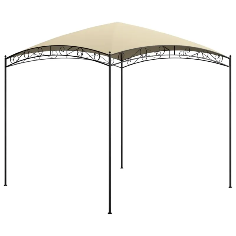 Gazebo 3x3x2,65 m Crema Materiale Acciaio e Tessuto 180 g/m² Promozione Esclusiva