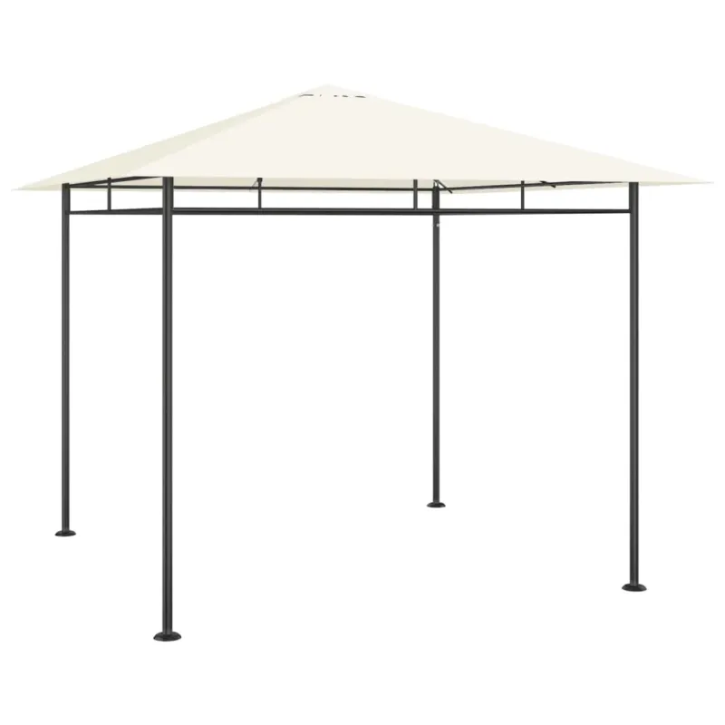 Gazebo 3x3x2,7 m Crema Materiale in Acciaio e Tessuto 180 g/m² Scelto Dai Clienti