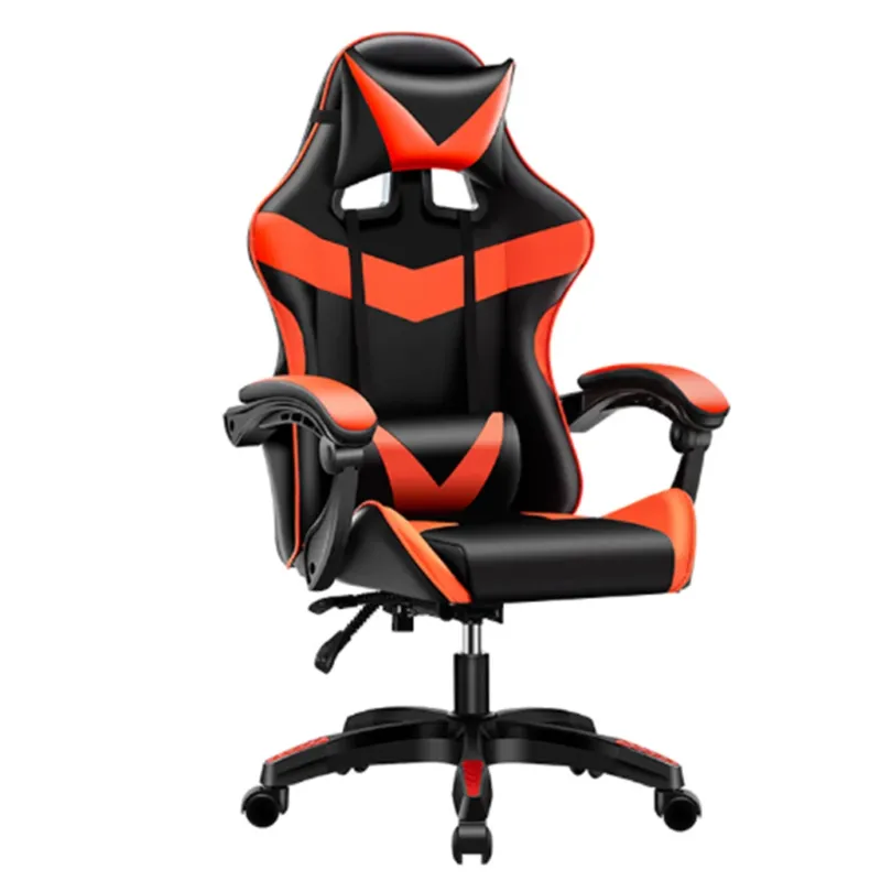 Saldi Sedia Gaming Rosso Poggiatesta e Cuscino Lombare Seduta Ergonomica Reclinabile