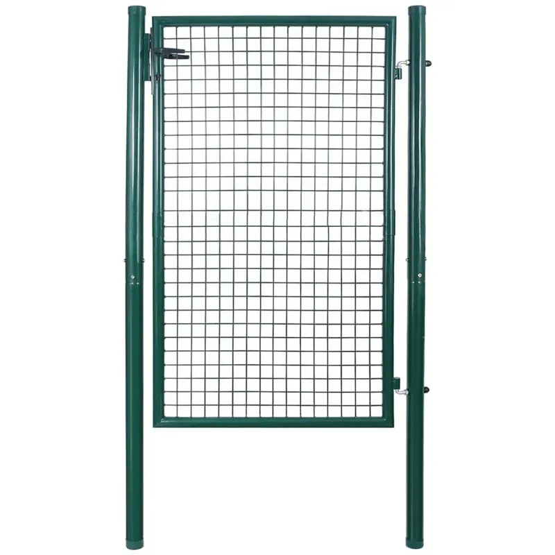 Cancello Pedonale Cancelletto Recinzione Giardino Acciaio 106x200 con Chiave Prezzo Ridotto