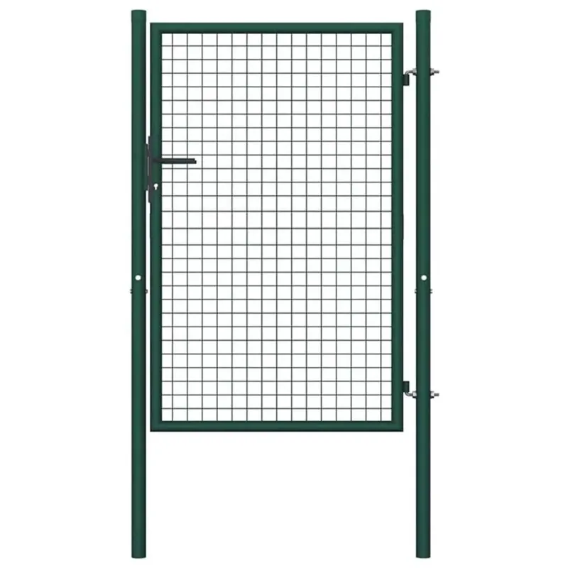 Cancello Pedonale Cancelletto Recinzione Giardino Acciaio 106x171 con Chiave Di Tendenza