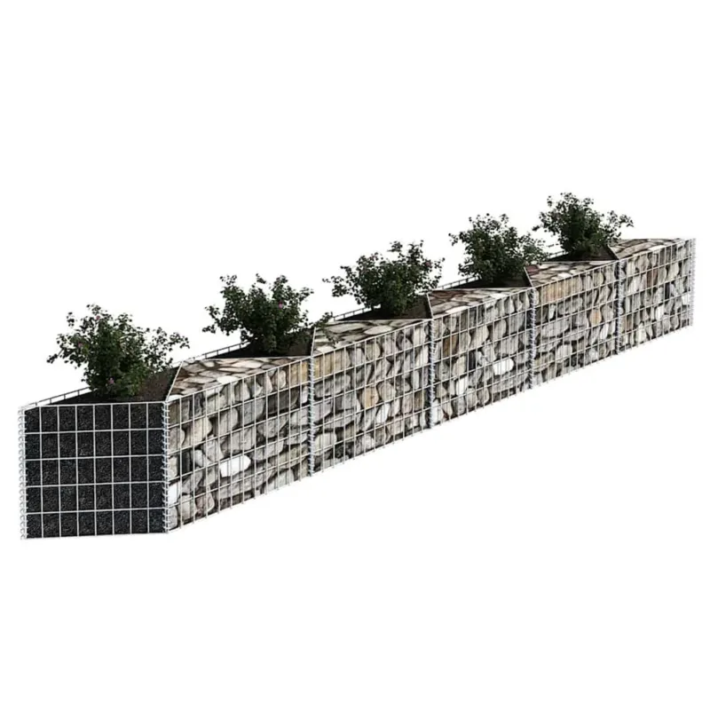 Gabbione in Rete di Acciaio Galvanizzato 300x30x50cm Recinzione Orto da Giardino A Buon Prezzo
