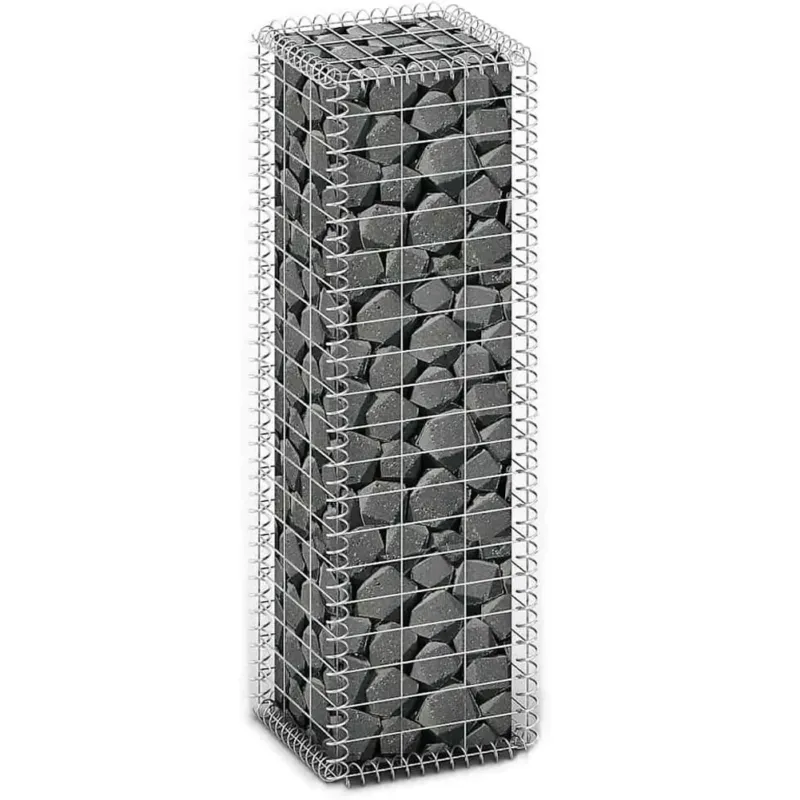 Gabbione in Rete di Acciaio Galvanizzato 100x30x30cm Recinzione Orto da Giardino Offerta Speciale