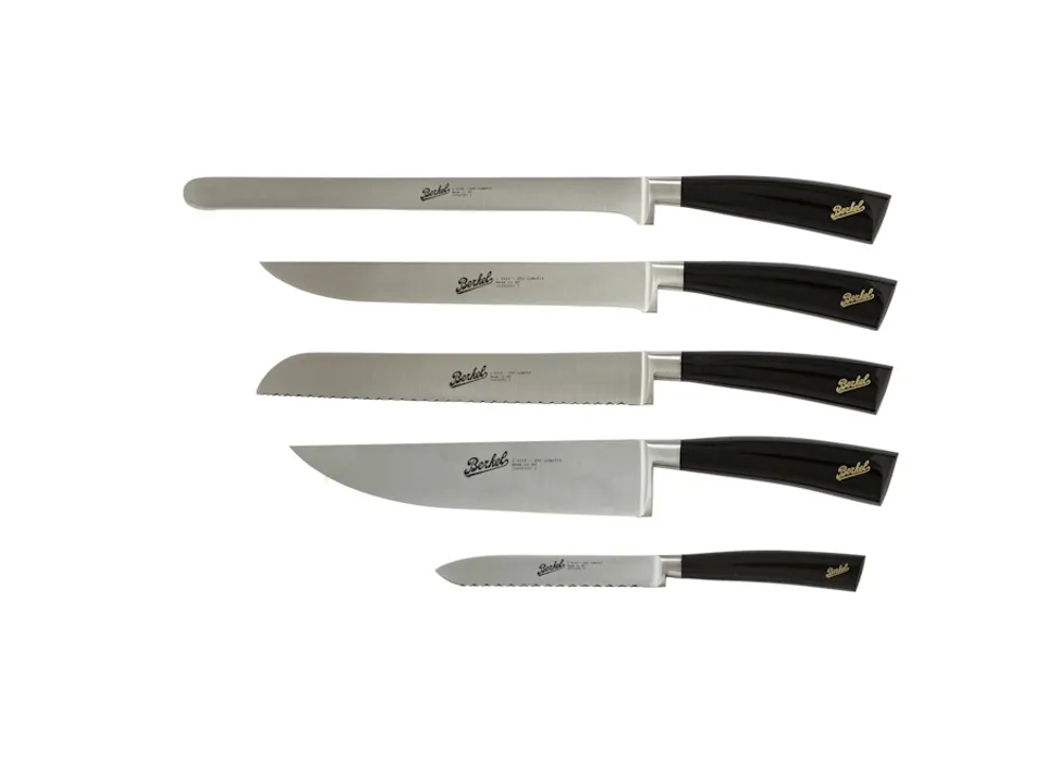 Elegance, set di 5 coltelli chef - nero Popolare