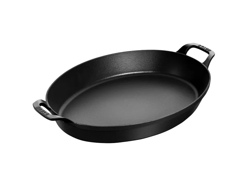 Pirofila ovale - 37 cm x 28 cm, nera Offerta
