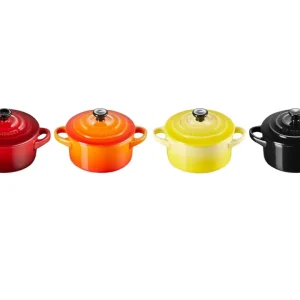Set 4 mini cocotte in gres vetrificato 10 cm - colori assortiti Reso Gratuito